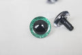 20pcs---9-12-14--16-18- 20 -24--30-35mm clear 3D glitter eyes plastic safety toy eyes long stem + glitter fabric + washer