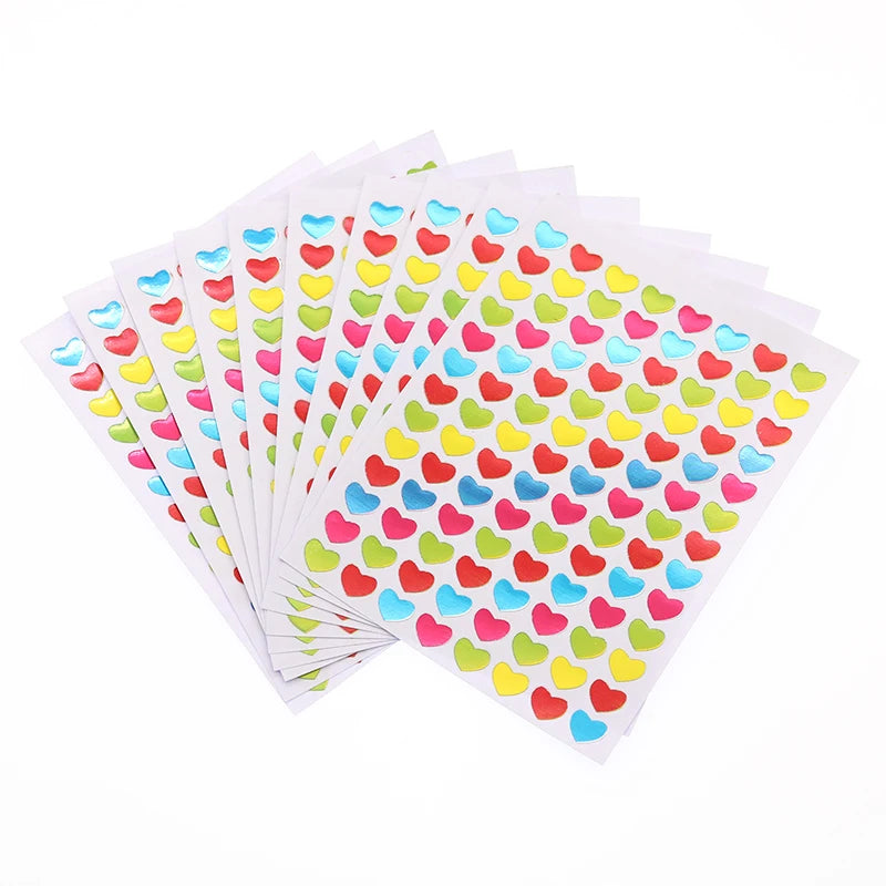 10 Sheets/Pack Gold-Plated Award Glitter Stickers Mother Teacher Praise Label Award Five-Pointed Star Love Sticker