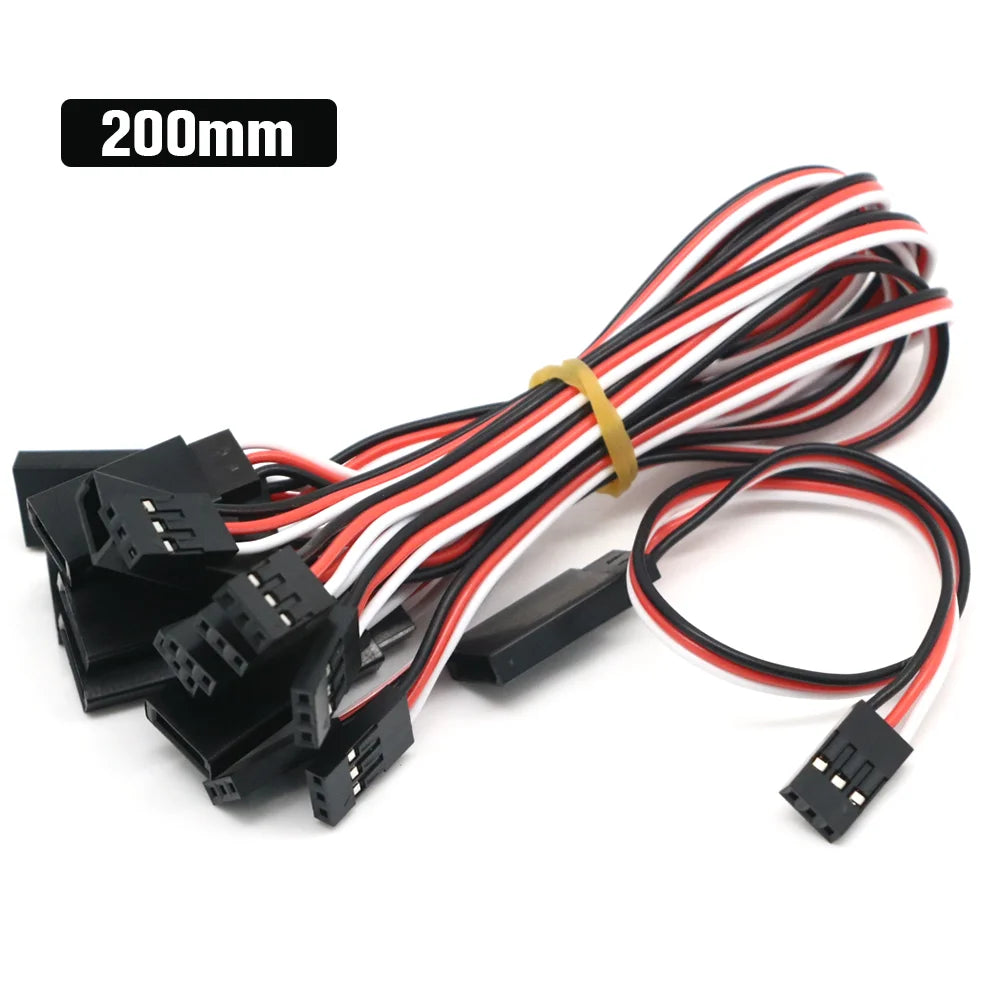 10pcs/lot 10cm 15CM 30CM 50CM 100CM RC Servo Extension Cord Cable Wire 150mm Lead JR Wholesale