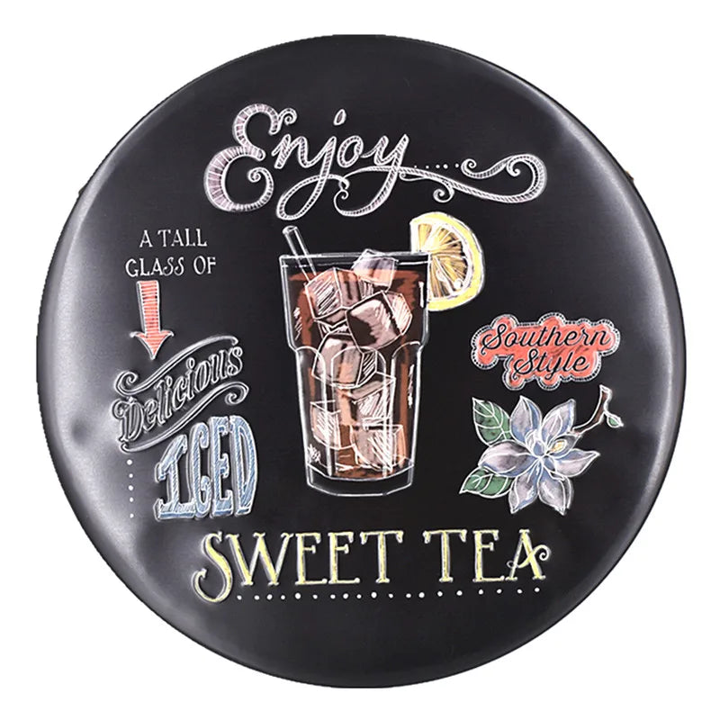 BBQ Zone Retro Plaque Metal Tin Signs Cafe Bar Pub Signboard Wall Decor Vintage Nostalgia Round Plates Christmas Gift 30CM R006