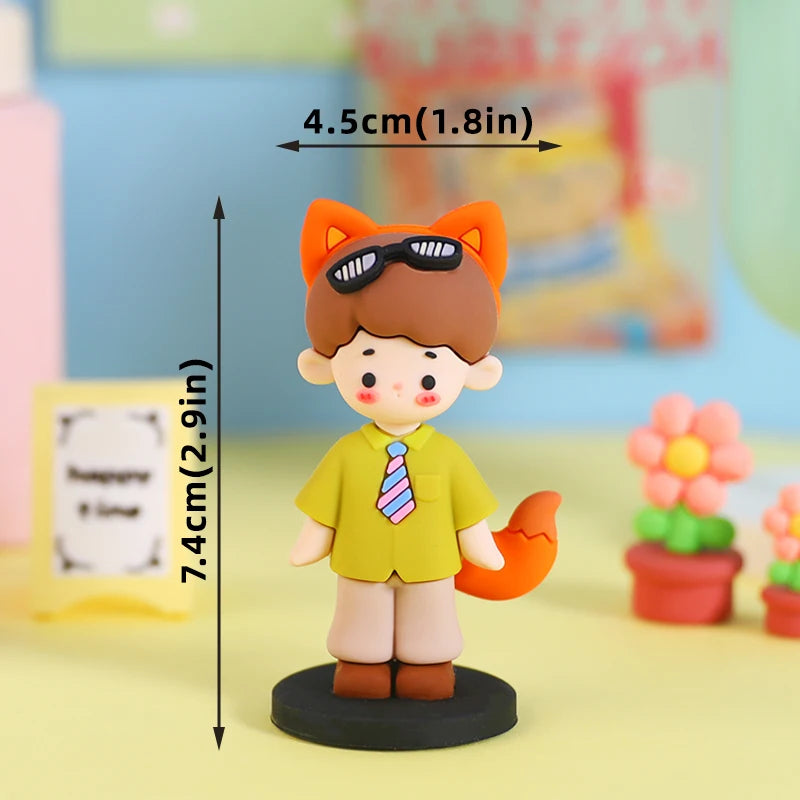 Valentine's Day Casual Wear Boys Girls Cake Decoration Cartoon Personality Couple Confession Doll for Birthday Cake Toppers