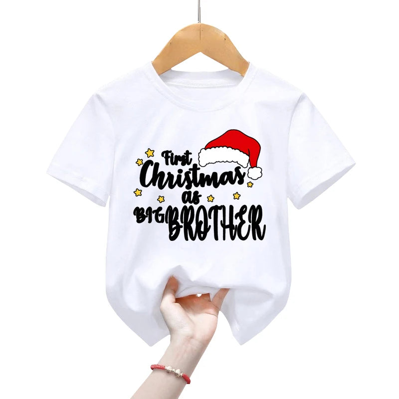 First Christmas of Family Matching T-Shirts Merry Christmas Baby Girl Boys Clothes First Christmas As Mom Dad Matching T-shirt