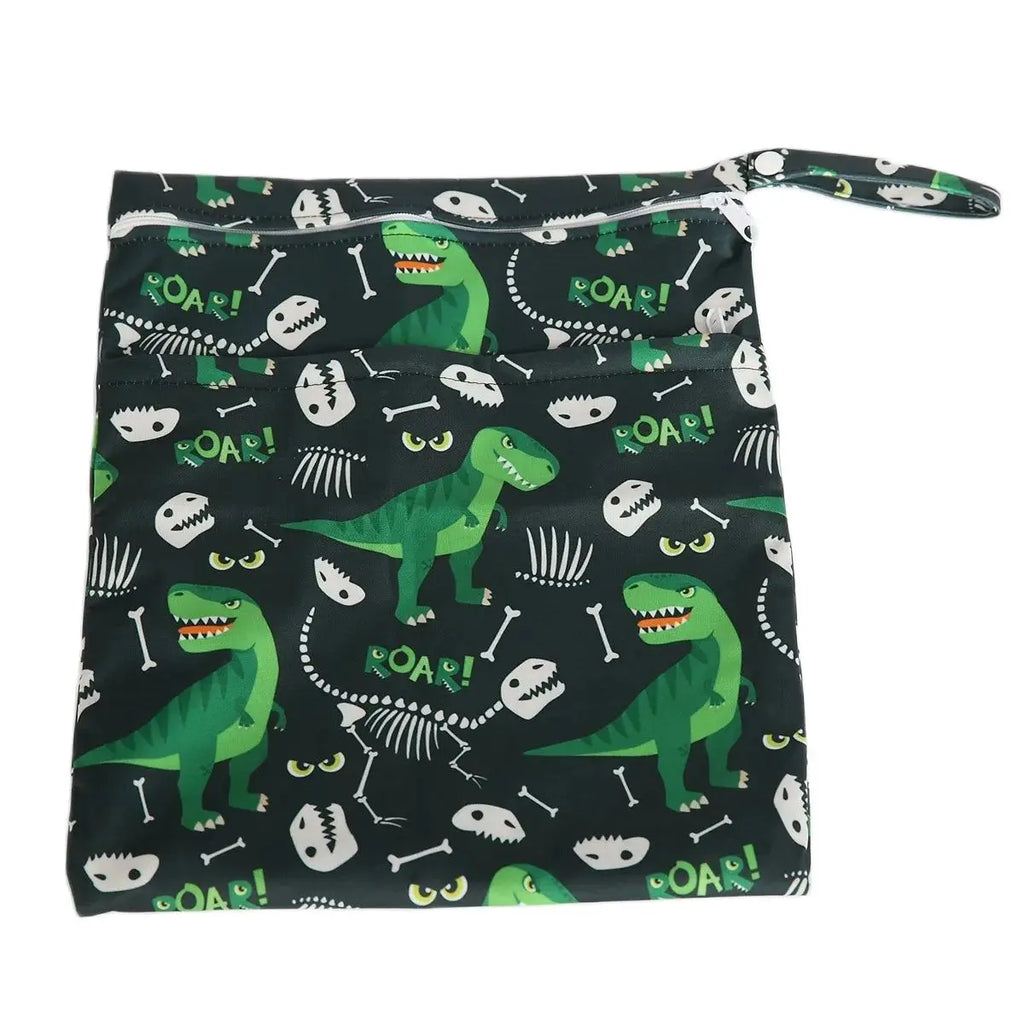 [Sigzagor]1 Wet Dry Bag Diaper Bag Nappy Bag Insert Two Zippered Baby Waterproof Reusable Skull Jack Skeleton 100 Designs