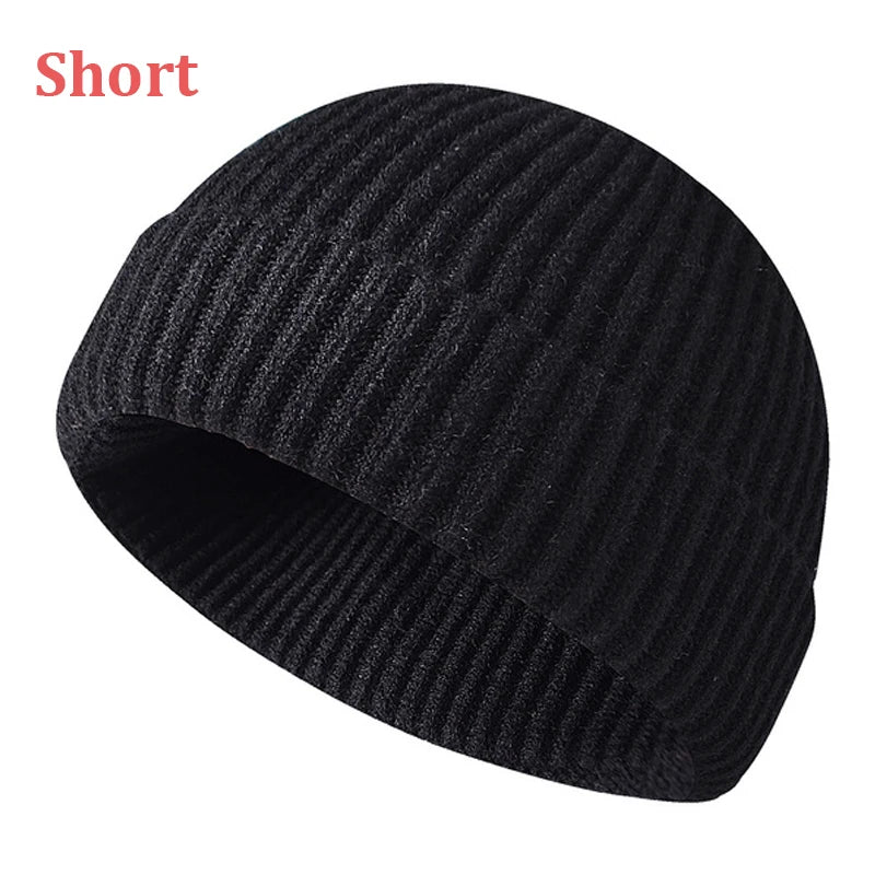Winter Hats for Men Beanies Skullies Solid Color Short Men's Hat Skullcaps Women's Winter Hat Beanies Knitted Gorros