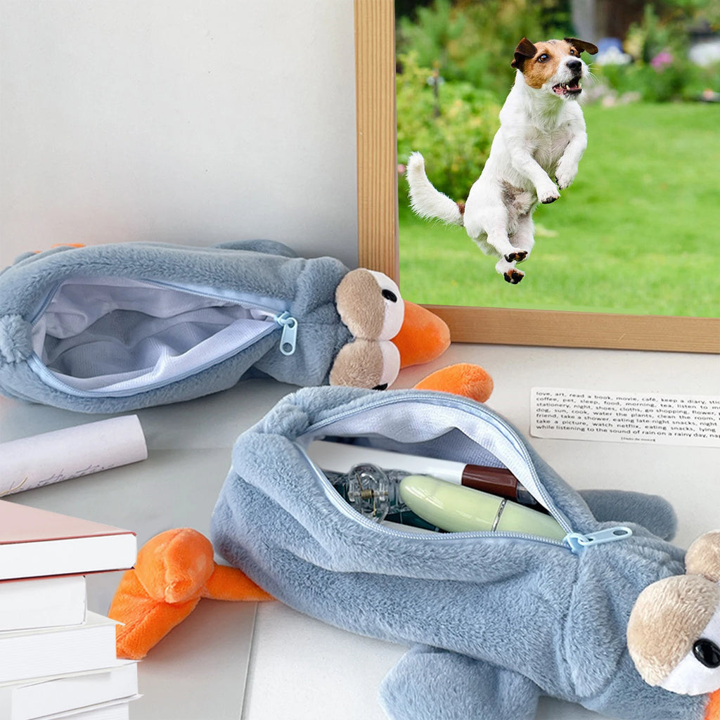 Plush Bird Pencil Case Purse Animal Stationery Pouch for Kids Home Boys and Girls Creative Pencil Marker Holder Organizer School