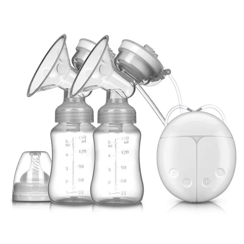ZIMEITU Double Electric Breast Pumps Powerful Nipple Suction USB Electric Breast Pump with Baby Milk Bottle Cold Heat Pad Nippl