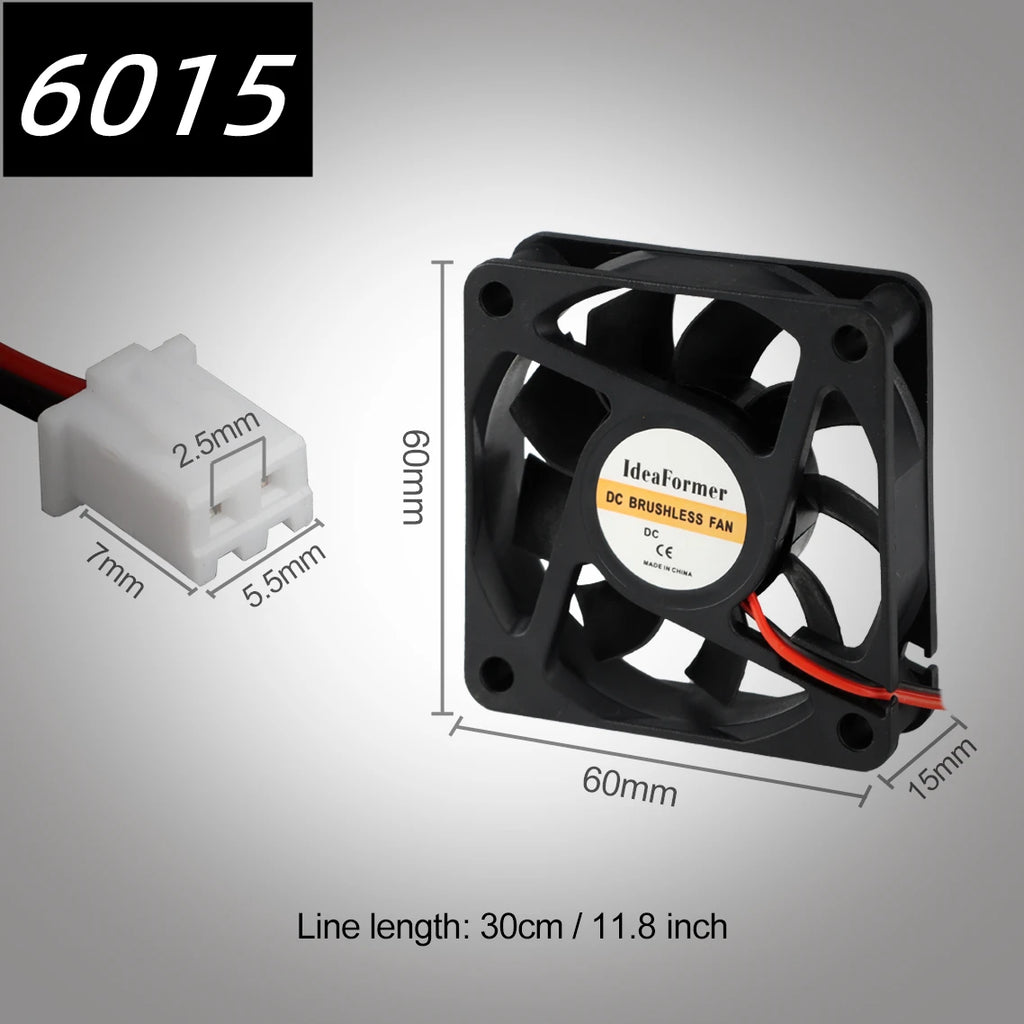 5015/4010/4020 12V&24V Cooling Turbo Fan Brushless 3D Printer Parts 2Pin For Extruder DC Cooler Blower Plastic Fans envio gratis