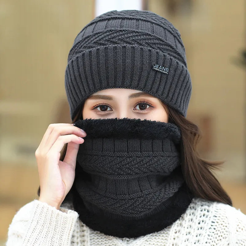 Hat: Winter tide warm, autumn and winter, woolen hat, fleece knitted hat, Korean cycling ear cap