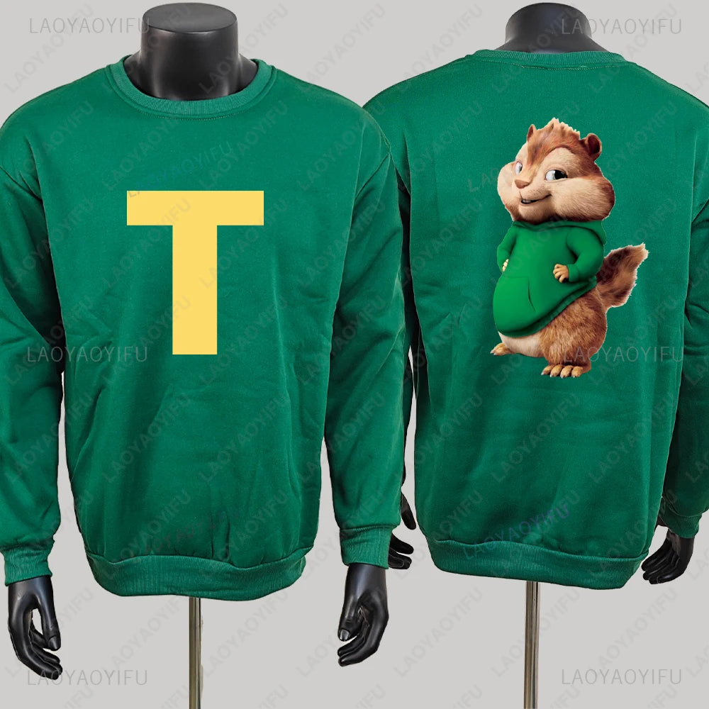 Funny Alvin and The Chipmunks: The Squeakquel's Printed Hoodie Woman Man Drop Shoulder Sweatshirt Available Best Friend Pullover