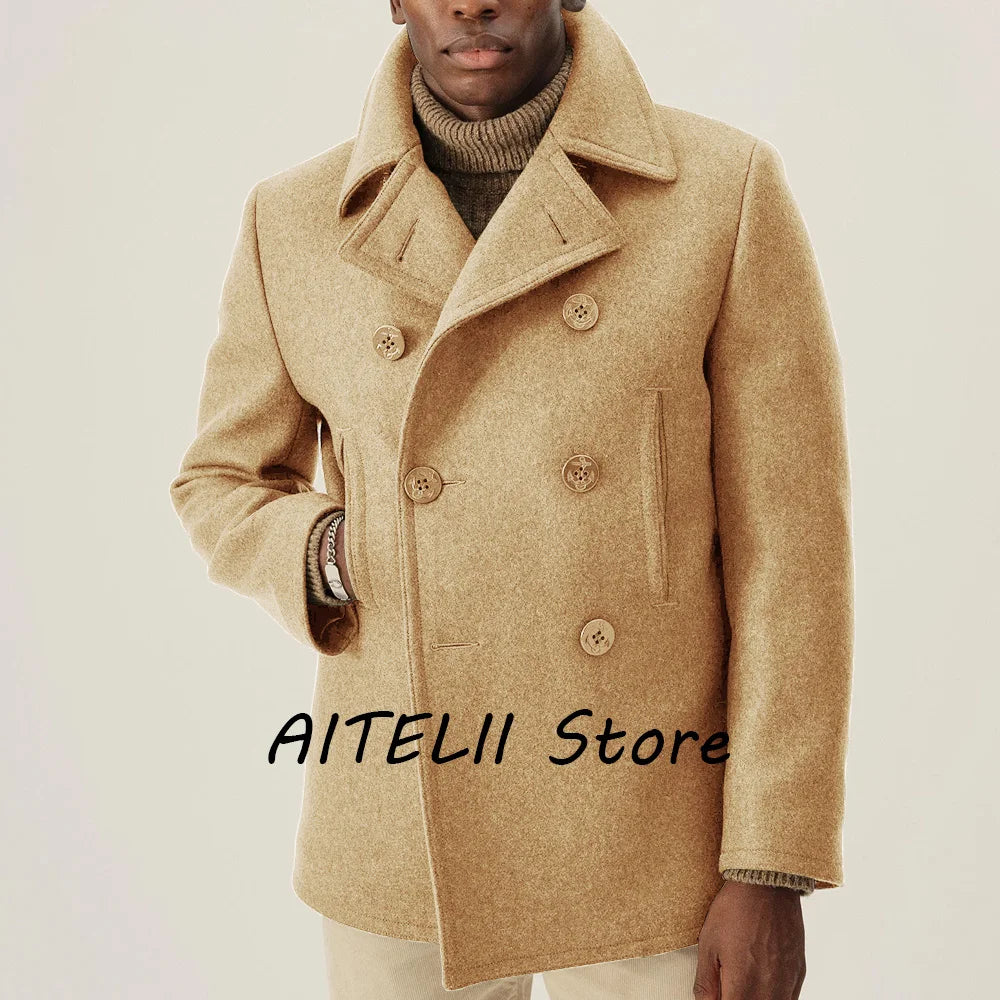 Winter Man Coat Men's Woolen Coat Elegant Men's Coats Mens Jackets Coats Trench Male High Quality Cachet Outerwear New & Luxury