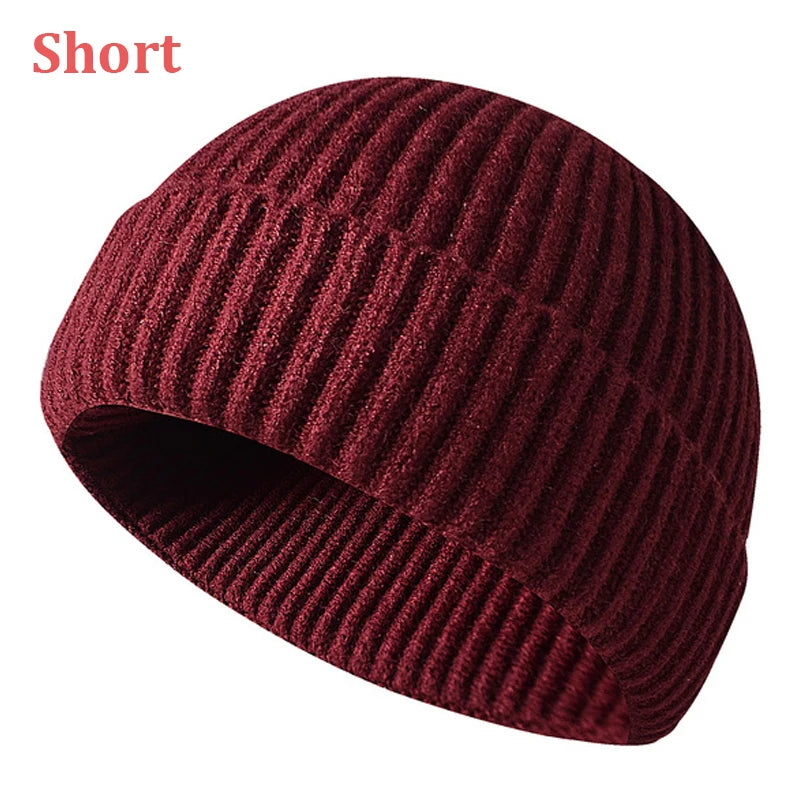 Winter Hats for Men Beanies Skullies Solid Color Short Men's Hat Skullcaps Women's Winter Hat Beanies Knitted Gorros