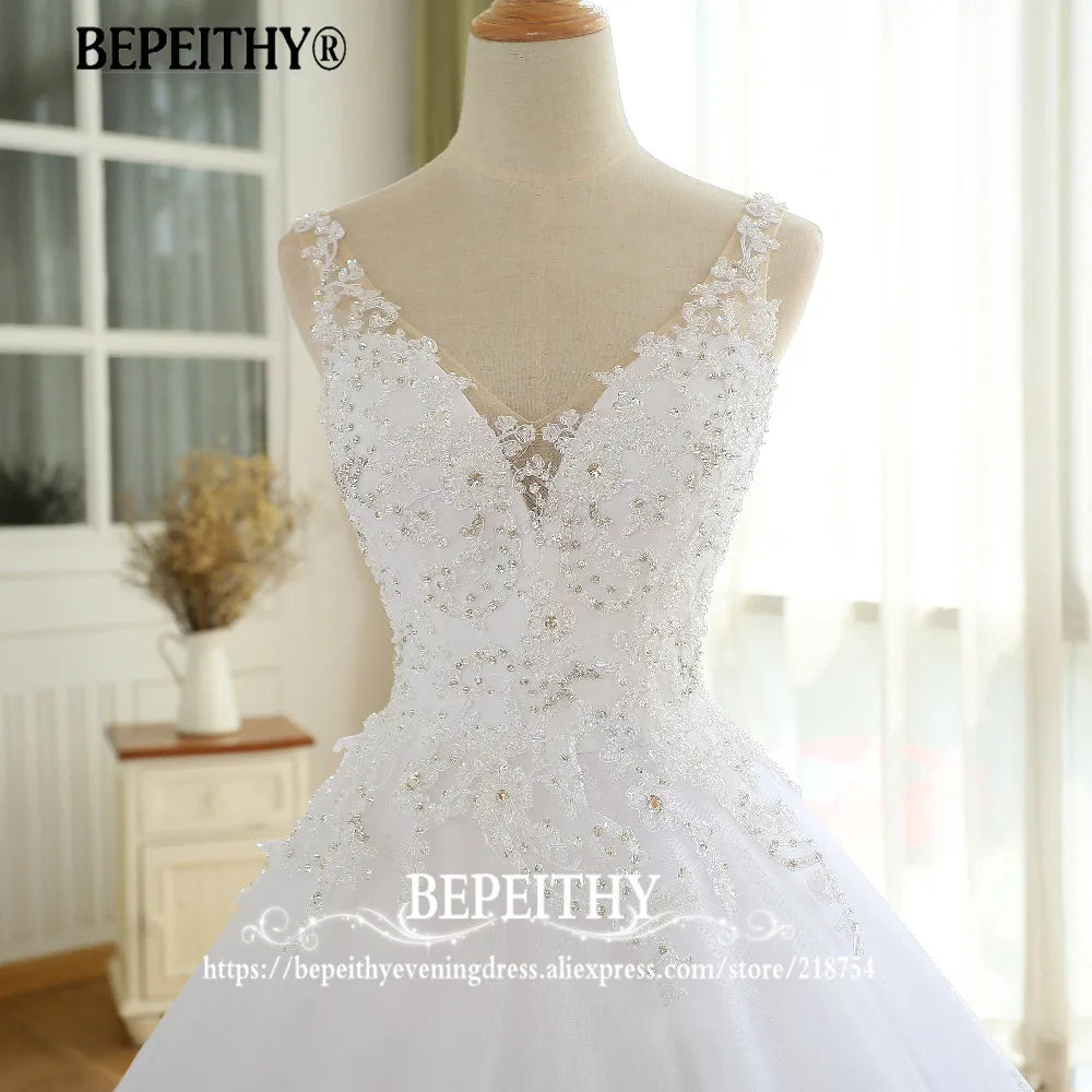 Customized Gorgeous Wedding Dress With Lace Vestido De Novia Princesa Wedding Dresses Real Image Ball Bridal Gown 2022 For Women