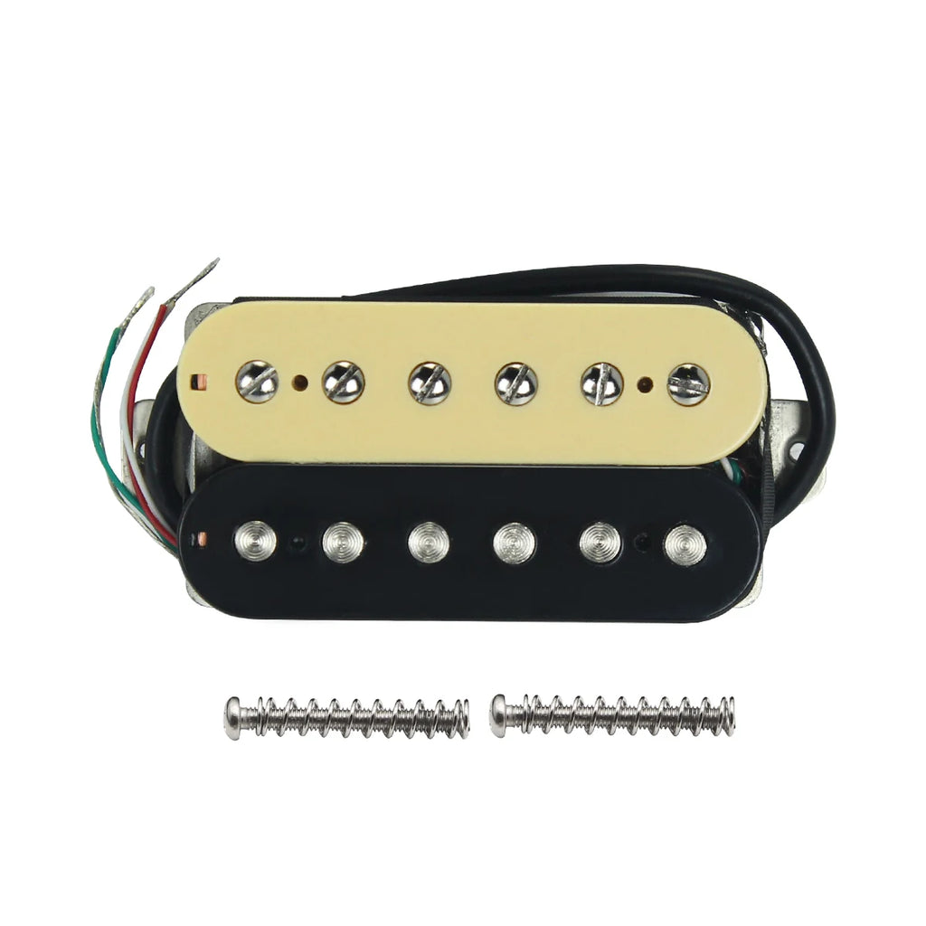 FLEOR 2pcs Alnico 5 Humbucker Pickup Double Coil Electric Guitar Pickup Neck and Bridge Zebra Color