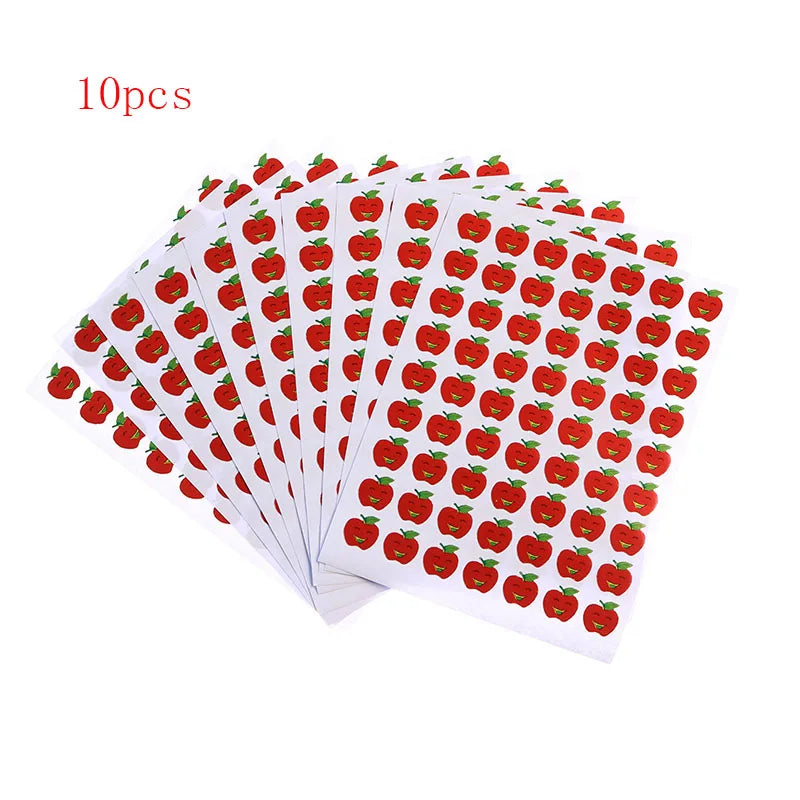 10 Sheets/Pack Gold-Plated Award Glitter Stickers Mother Teacher Praise Label Award Five-Pointed Star Love Sticker