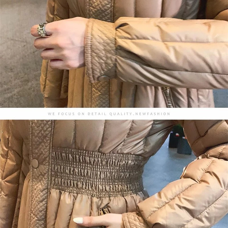 2024 New Winter and Autumn Women White Duck Down Hoodies Puffer Jackets Coats Warm Windproof Black White Coats Outerwear