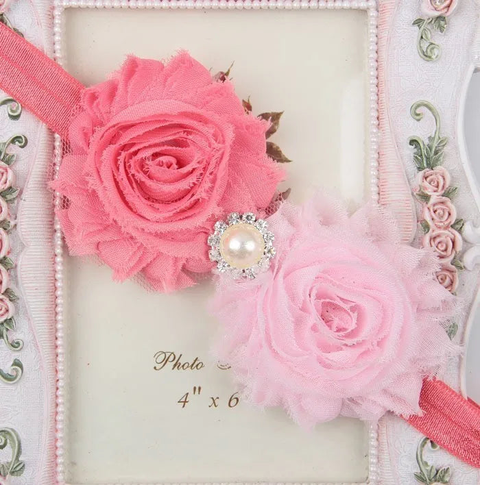 Baby Headband Girl Newborn Kids Children Flower Pearl Floral Rubber Bands Hair Accessory Christmas Gift Turban Bow Photography