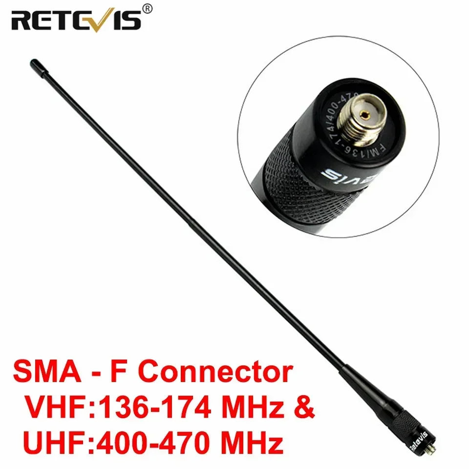 Retevis RHD-771 RT5R Walkie-Talkie Antenna SMA-F RHD-771 VHF UHF Dual Band for Baofeng UV 5R 144/430Mhz Quansheng UV K5 UV K6