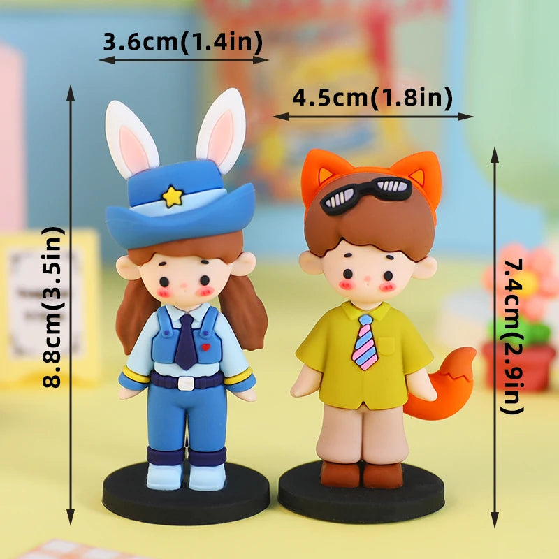 Valentine's Day Casual Wear Boys Girls Cake Decoration Cartoon Personality Couple Confession Doll for Birthday Cake Toppers
