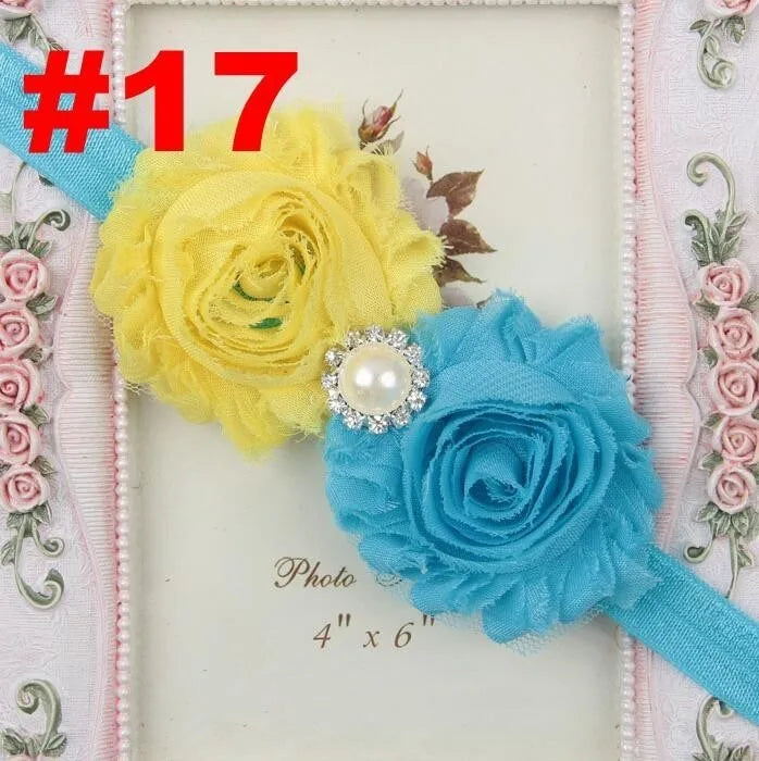 Baby Headband Girl Newborn Kids Children Flower Pearl Floral Rubber Bands Hair Accessory Christmas Gift Turban Bow Photography