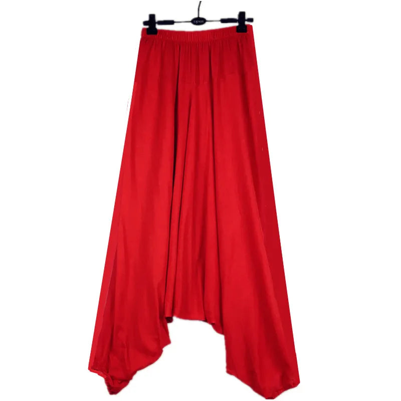 2025 Casual harem plants,loose women casual trousers,wide leg pants,pantskirt,  -  woman Big crotch pants,bloomers