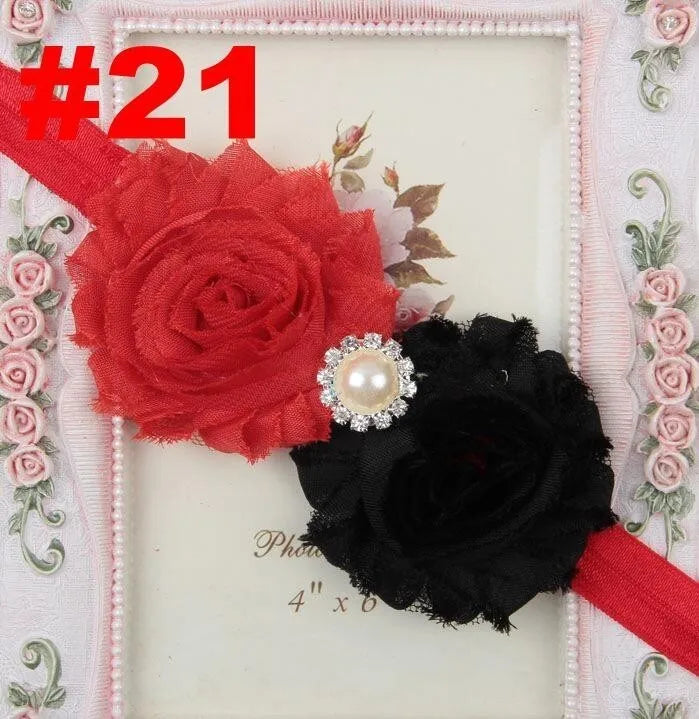Baby Headband Girl Newborn Kids Children Flower Pearl Floral Rubber Bands Hair Accessory Christmas Gift Turban Bow Photography