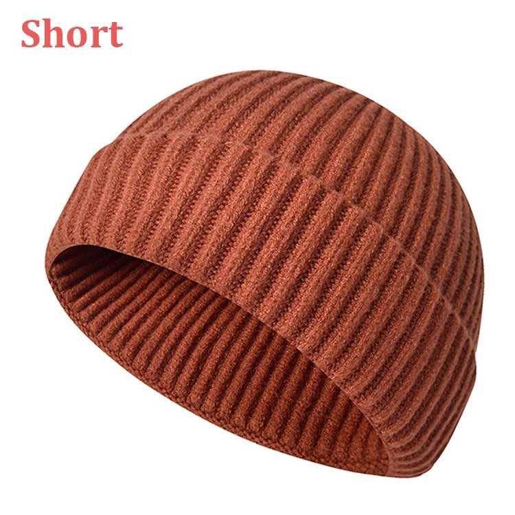 Winter Hats for Men Beanies Skullies Solid Color Short Men's Hat Skullcaps Women's Winter Hat Beanies Knitted Gorros