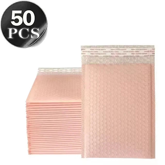 50 Pieces of Self Seal White Bubble Mailing Envelopes with Bubble Padding Designed for Shipping and Packaging Protecting