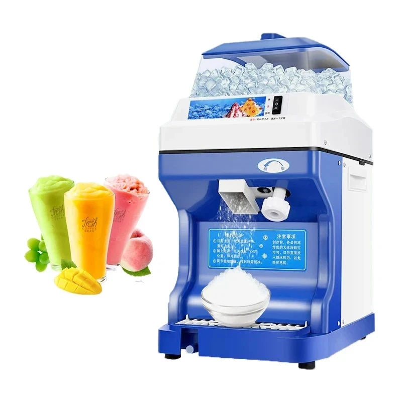 Automatic Commercial Ice Shaver Machine Electric Cube Ice Crusher For Snow Ice Smoothie Milk Tea Hot Pot Restaurant Dessert Shop