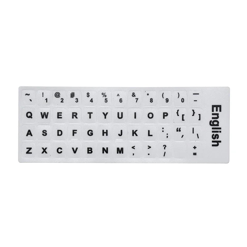 Russian French English Arabic Spanish Portuguese Hebrew Keyboard Stickers Letter Alphabet Layout Sticker For Laptop Desktop PC