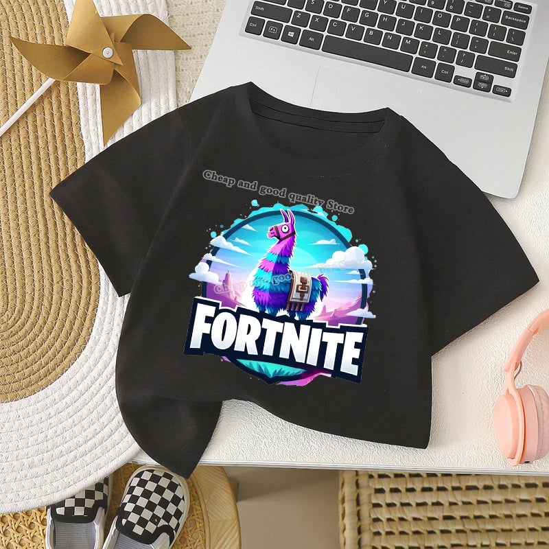 FORTNITED Boys T Shirt Girl Baby Summer Clothes Children Cotton Tee Shirts Print Short Sleeve Kid Tops Toddler Anime Tees Gifts