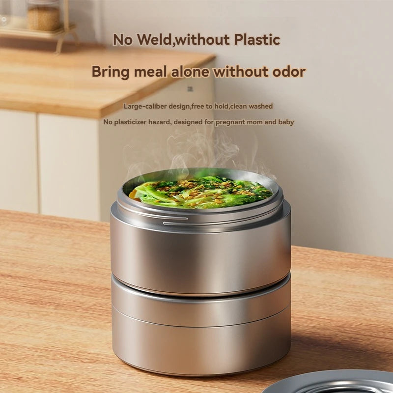 Stainless Steel Lunch Box, Large Capacity, Outdoor Portable Bento Box, Multi-Layer Thermal Food Storage Container, New Upgrade