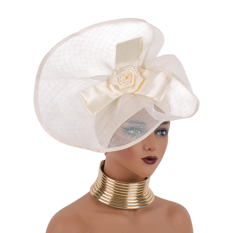 Retro Veil Turban Cap for Women Exaggerated Party Headpiece Hat African Head Wraps Bonnet Muslim Wrap Head Turbans