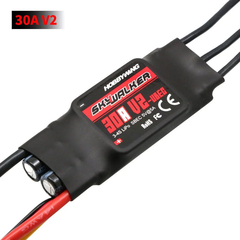 Hobbywing Skywalker 40A 50A 60A 80A 15A 20A 30A 100A 120A V2 ESC Speed Controller With UBEC For RC Airplanes Helicopter
