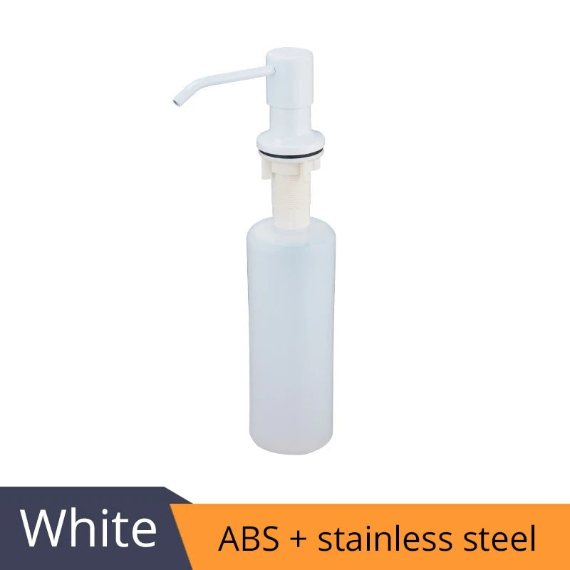 Deck Mounted Kitchen 400ml Soap Dispensers Stainless Steel Pump Chrome Finished for Kitchen Built in Counter top Dispenser 2309