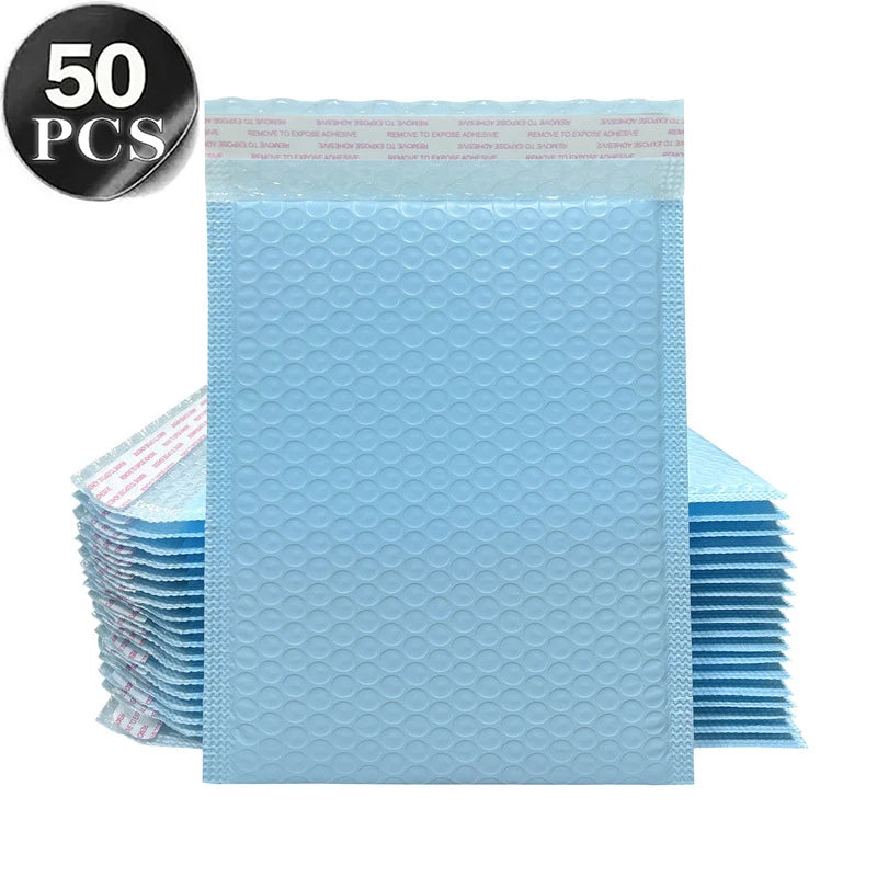 50 Pieces of Self Seal White Bubble Mailing Envelopes with Bubble Padding Designed for Shipping and Packaging Protecting