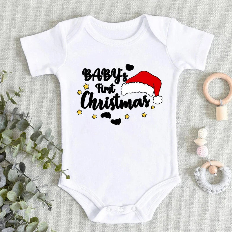 First Christmas of Family Matching T-Shirts Merry Christmas Baby Girl Boys Clothes First Christmas As Mom Dad Matching T-shirt