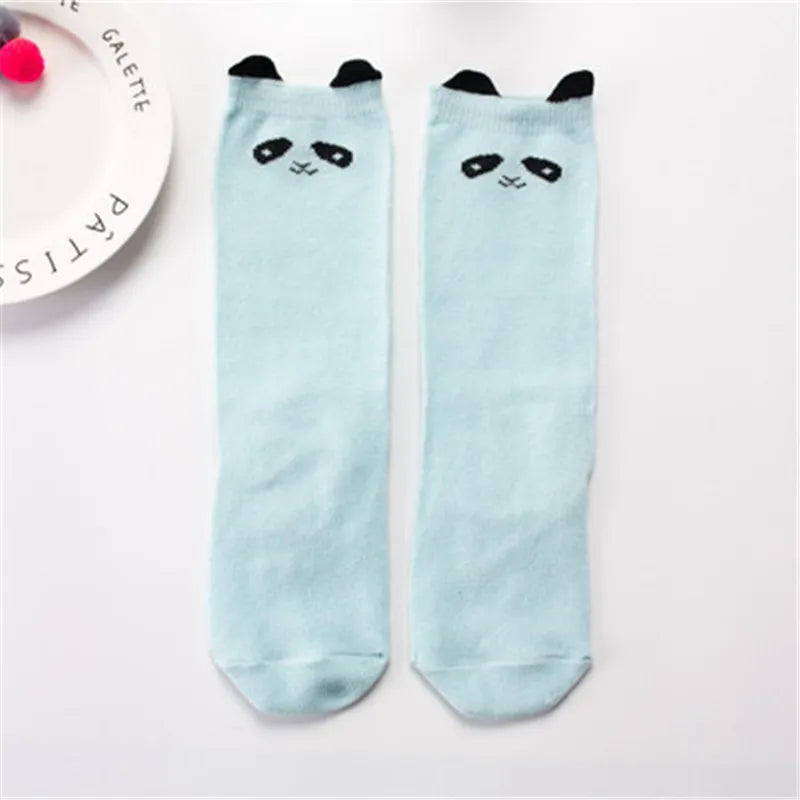 1 Pair Unisex Lovely Cute Cartoon Fox Kids baby Socks Knee Girl Boy Baby Toddler Socks animal infant Soft Cotton Socks Leg Warm