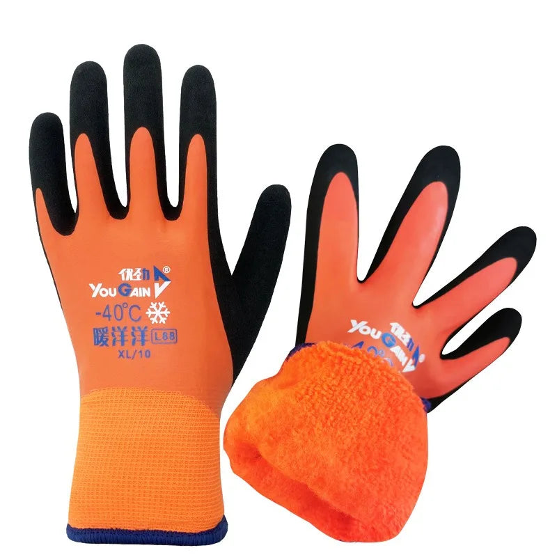 Winter Work Gloves 100% Waterproof Freezer Gloves for Outdoor Cold Weather Keep Warm for Shoveling Snow,Ice Fishing