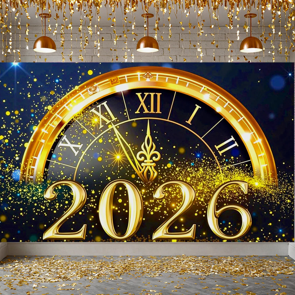 2026 Happy New Year Theme Party Background Banner New Year Celebrate Family Party Decoration Photo Background Decoration