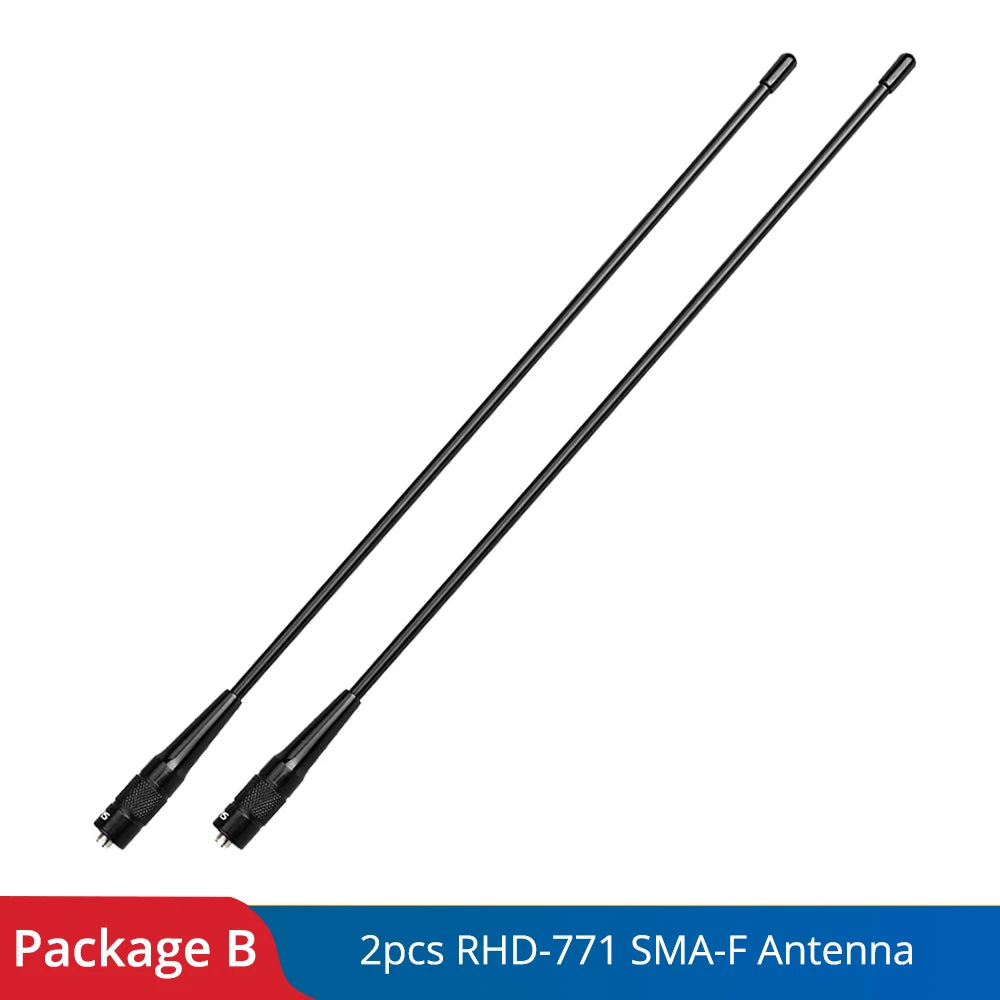 Retevis RHD-771 RT5R Walkie-Talkie Antenna SMA-F RHD-771 VHF UHF Dual Band for Baofeng UV 5R 144/430Mhz Quansheng UV K5 UV K6