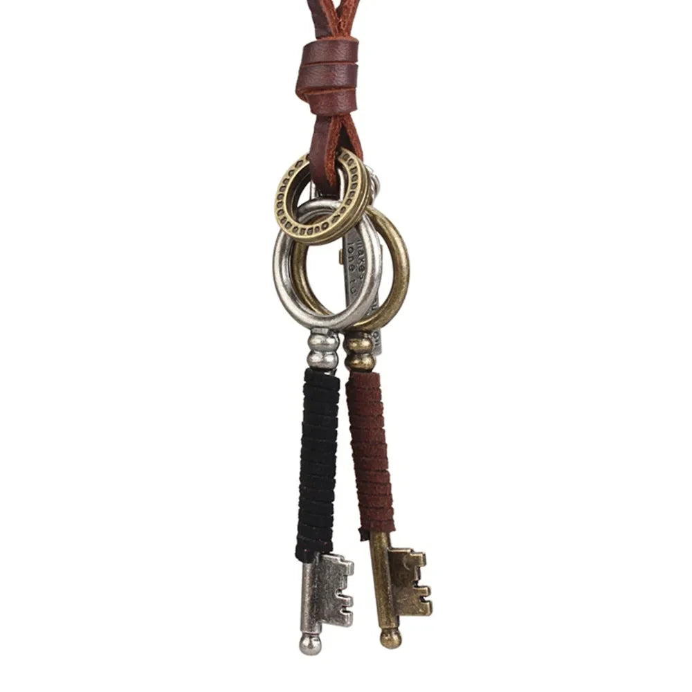 Colar Choker necklaces & pendants Men Necklace Fashion Jewelry Vintage kolye Leather Necklaces Men Statement Necklace for Women