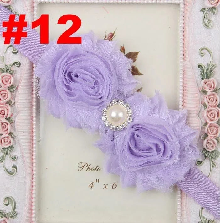 Baby Headband Girl Newborn Kids Children Flower Pearl Floral Rubber Bands Hair Accessory Christmas Gift Turban Bow Photography