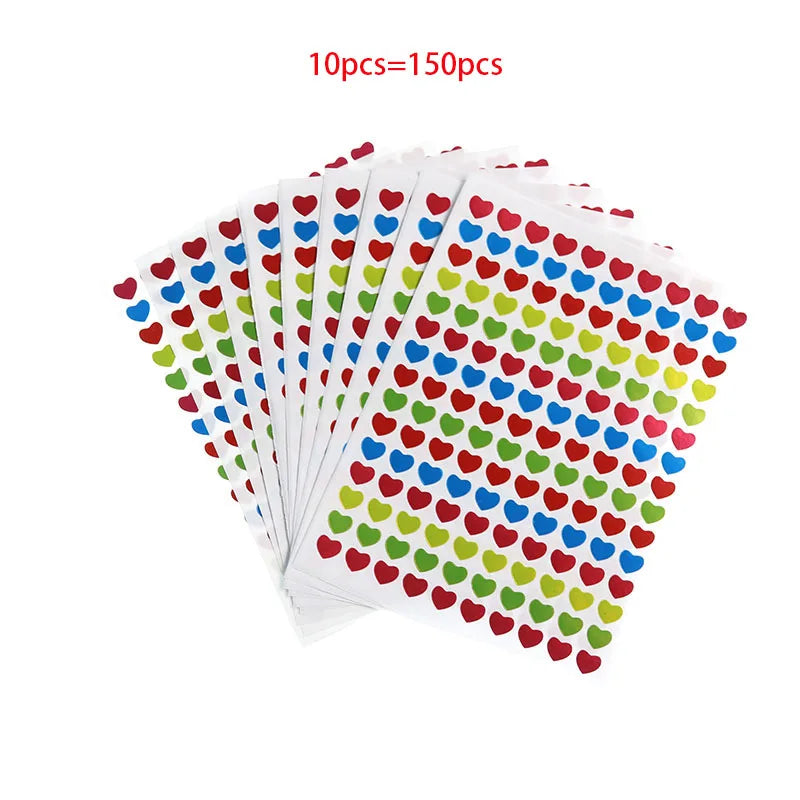 10 Sheets/Pack Gold-Plated Award Glitter Stickers Mother Teacher Praise Label Award Five-Pointed Star Love Sticker