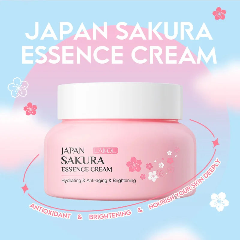 LAIKOU Japan Sakura Essence Face Cream  Wrinkle Facial Cream Moisturizing Firming Skin Care 60g