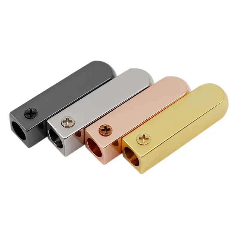 DIY Metal Aglets 4Pcs/Set Sneaker Shoestring Caps Tips for Laces Replacement Mirror Gold Silver Luxury Tape Ends Terminals