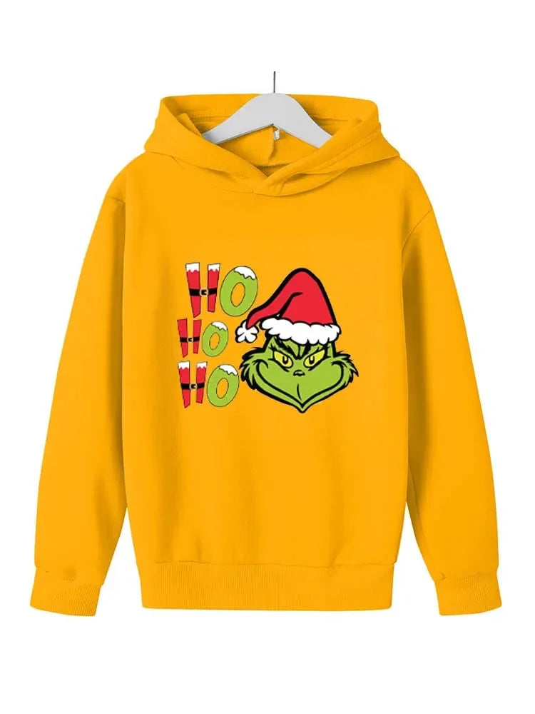 Sweat-shirt pour enfants avec éléments de Noël, vêtements de sport imprimés, adapté aux garçons et aux filles âgés de 3 à 13 ans