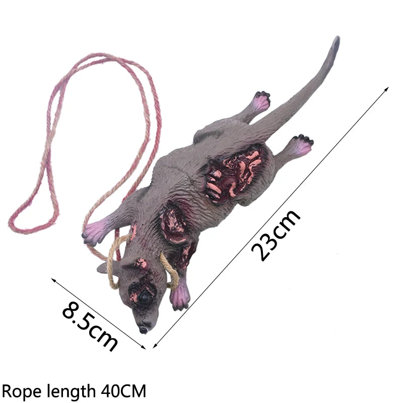 Halloween Horror Hanging Prop Fake Dead Mouse Bat Bloody Hand Feet Halloween Party Decoration Haunted House Decor Prop Ornament