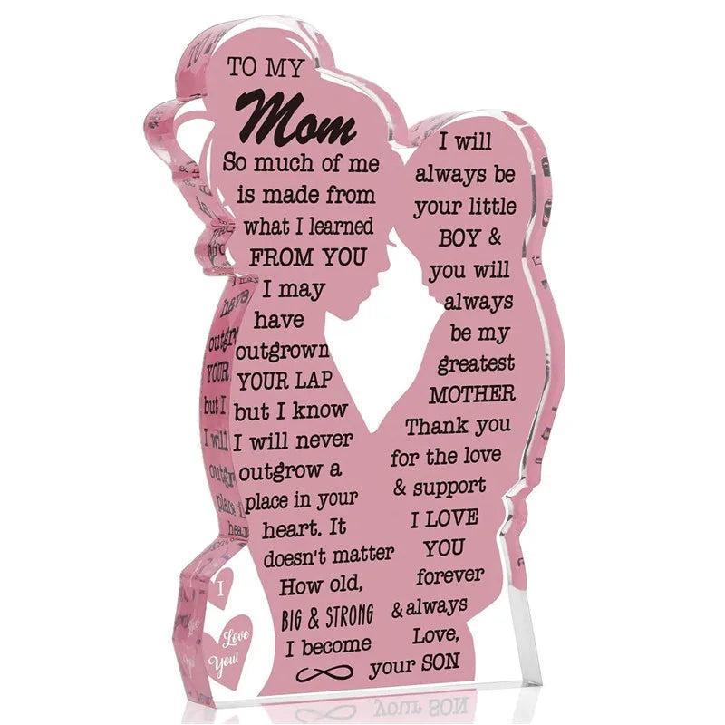 2025 Mother's Day Gift Acrylic Plaque Sign Mom Gifts Mothers Day Gifts from Daughter Mom Birthday  I Love Mom Best Mom Ever Gift