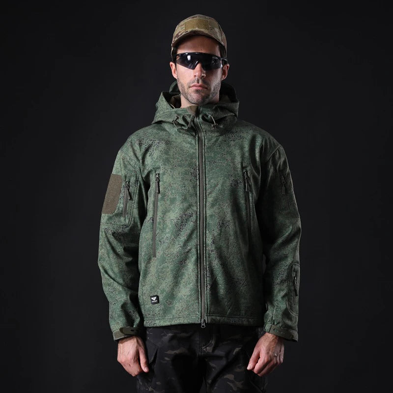 Mege Brand Clothing Autumn Men's Military Camouflage Fleece Jacket Army Tactical Clothing  Male Camouflage Windbreakers