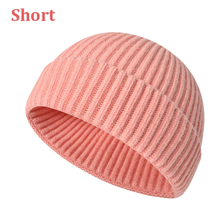 Winter Hats for Men Beanies Skullies Solid Color Short Men's Hat Skullcaps Women's Winter Hat Beanies Knitted Gorros